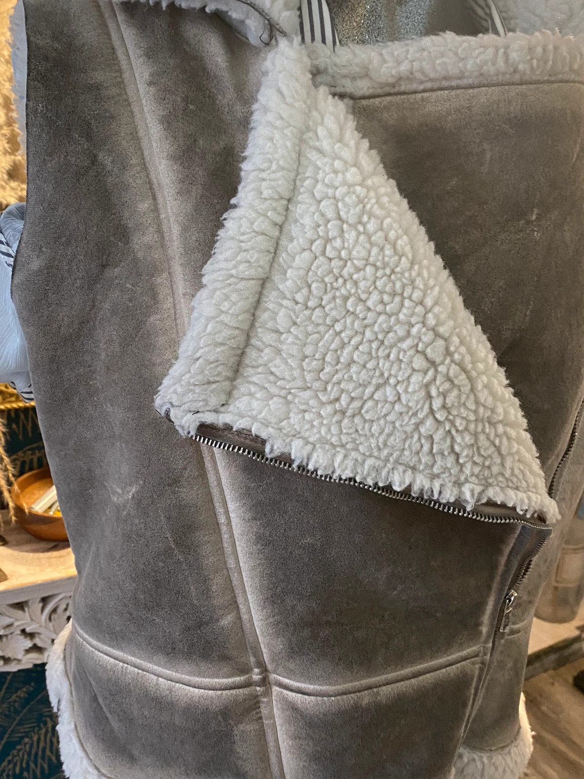 Gilet manteau sans manches août, taille SM