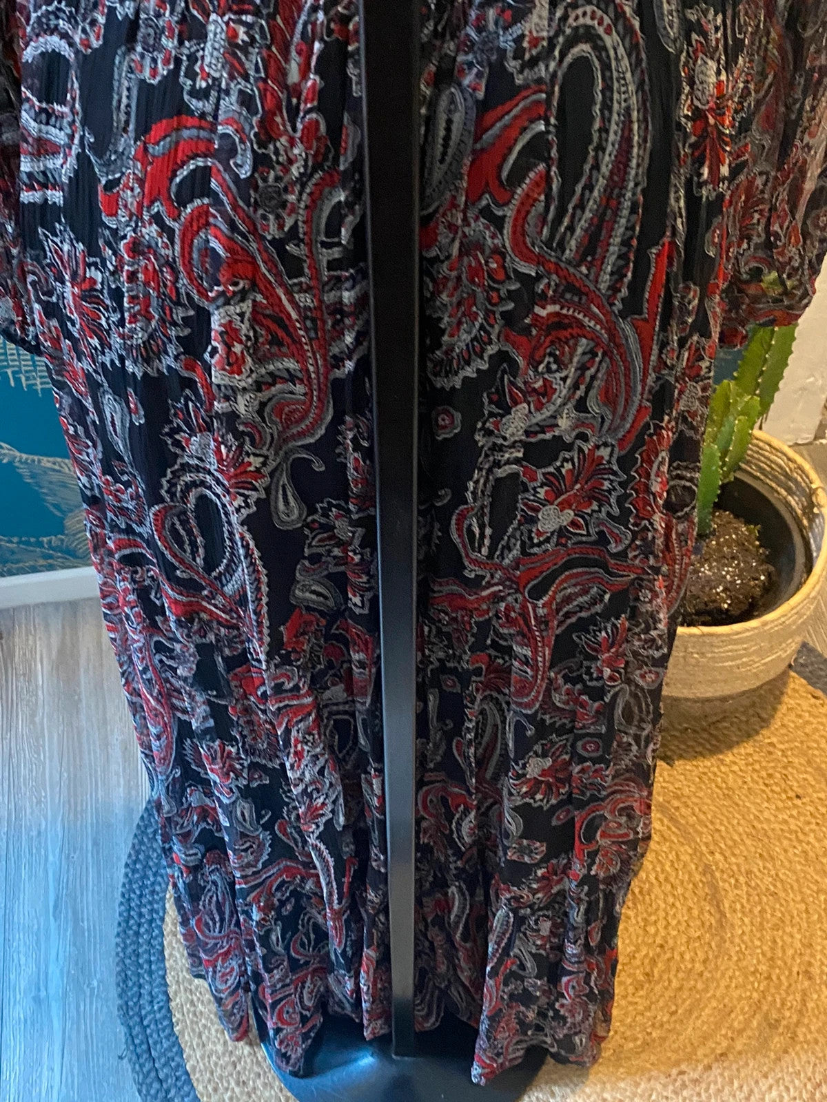 Robe bohème, longue avec voile col v , taille S