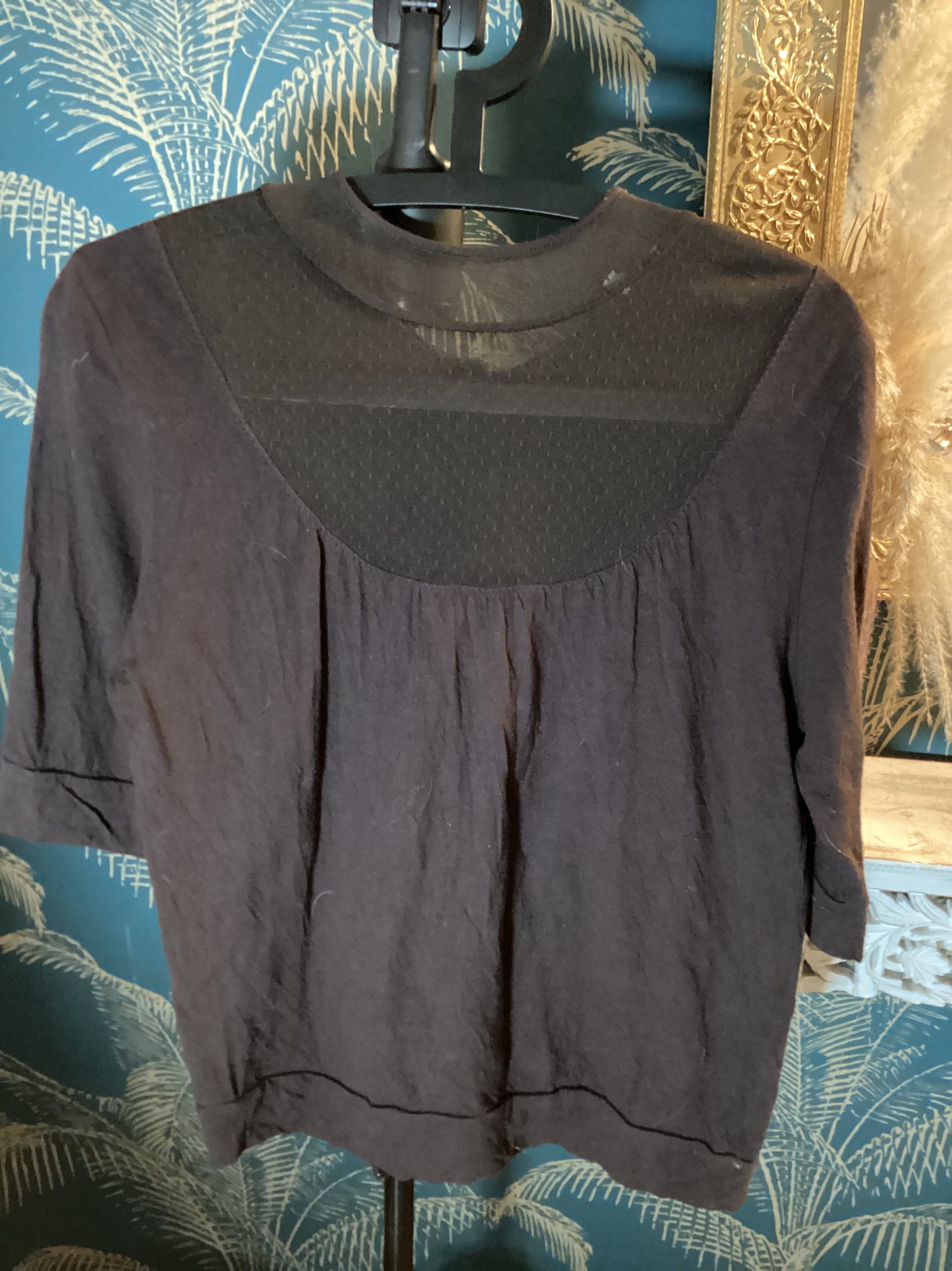 haut marron taille 3 M.L voile blouse