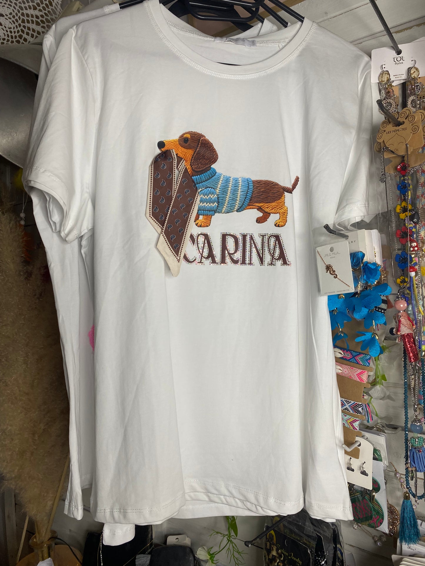 tee shirt collection teckel strass ete fun