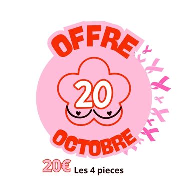 Offre d'Octobre  20€ les 4 pièces