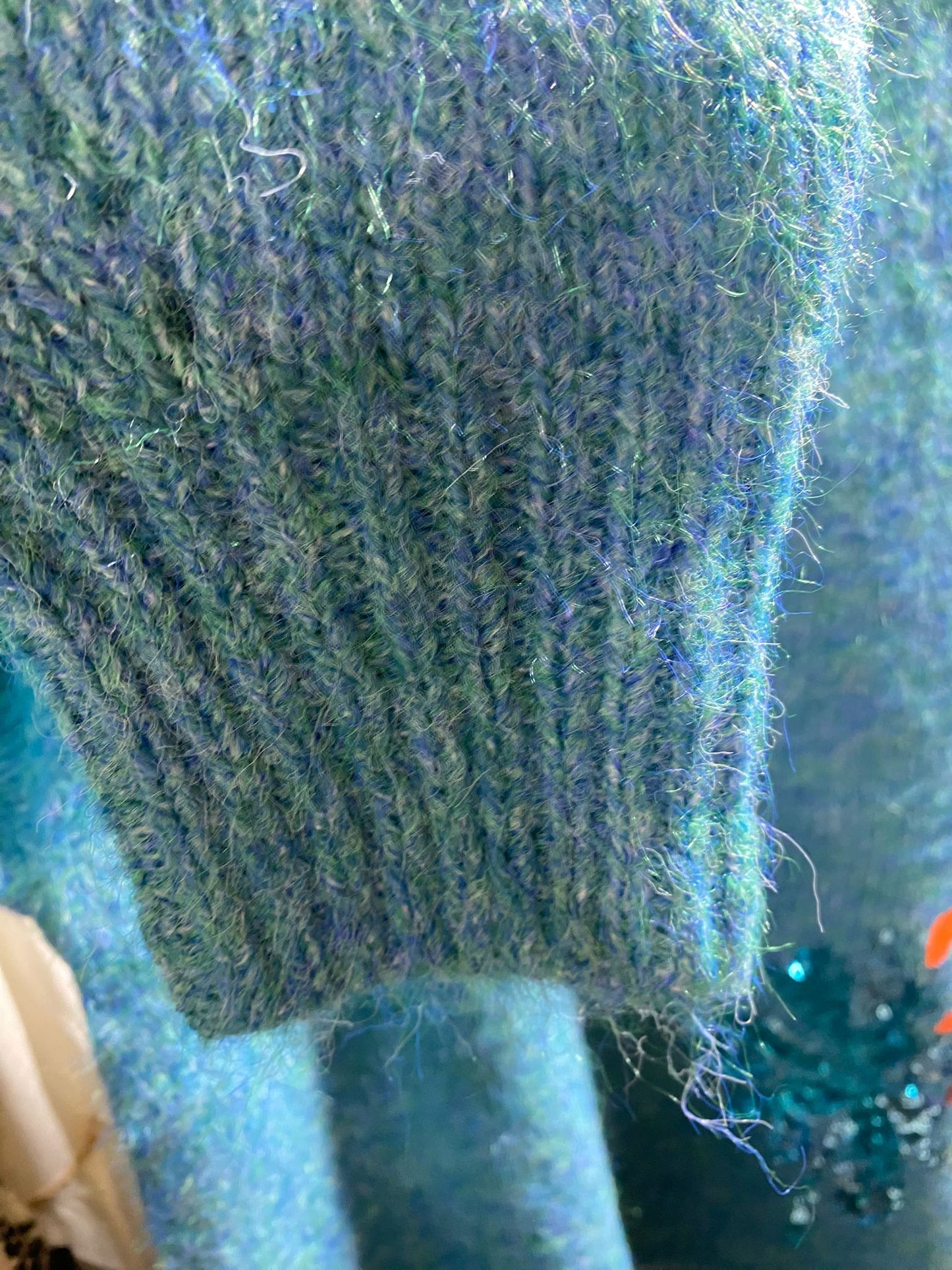 Pull Laurie taille unique sequin vert capsule