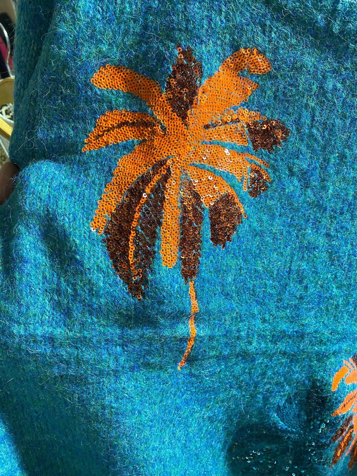 Pull Laurie taille unique sequin vert capsule